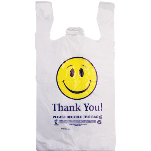 Pitt Plastics Smile Printed Thank You Bag