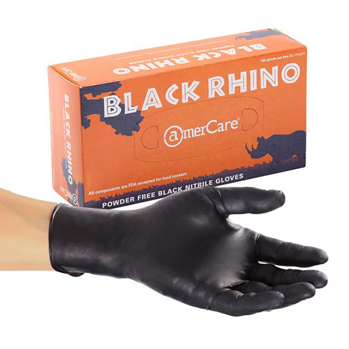 AmerCare Royal Black Rhino PF Nitrile Glove