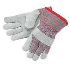 MCR Safety Economy Grade Split Leather Work Gloves