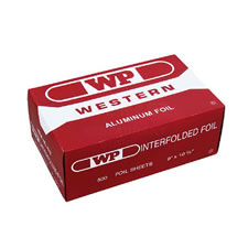 Western Plastics Interfolded Aluminum Foil Pop-Up Sheets