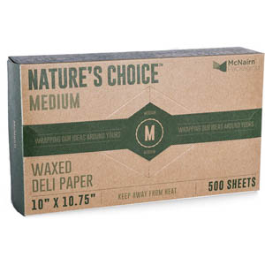 McNairn Packaging Nature's Choice Interfolded Waxed Deli Sheets