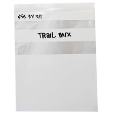 LK Packaging Seal Top Storage Bag with White Strip