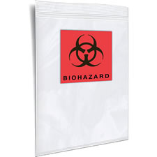 Reclosable 3-Wall Specimen Transfer Bag (Biohazard) 6 x 9