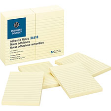 Business Source Self-Stick Note Pads